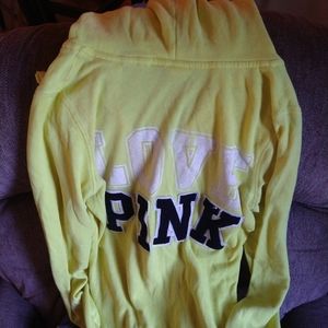 Yellow pink hoodie